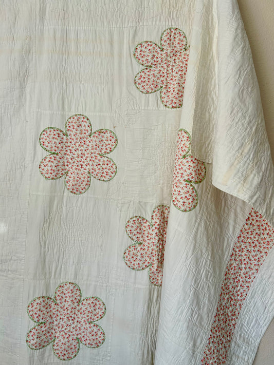 Twin Floral Quilt Set | 1990s