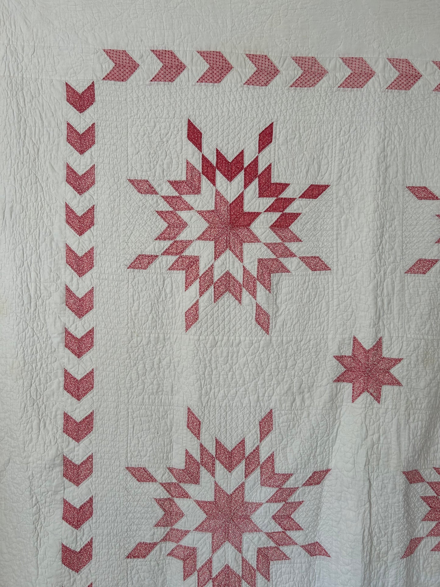 Red Starburst Quilt | Early 1900s