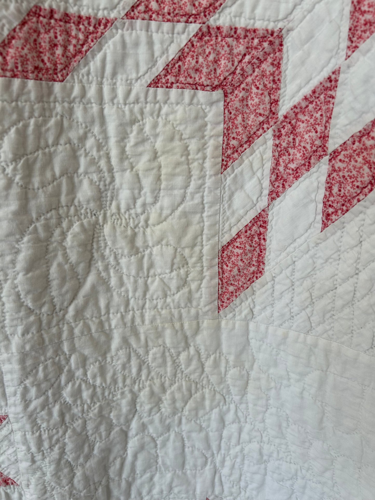 Red Starburst Quilt | Early 1900s