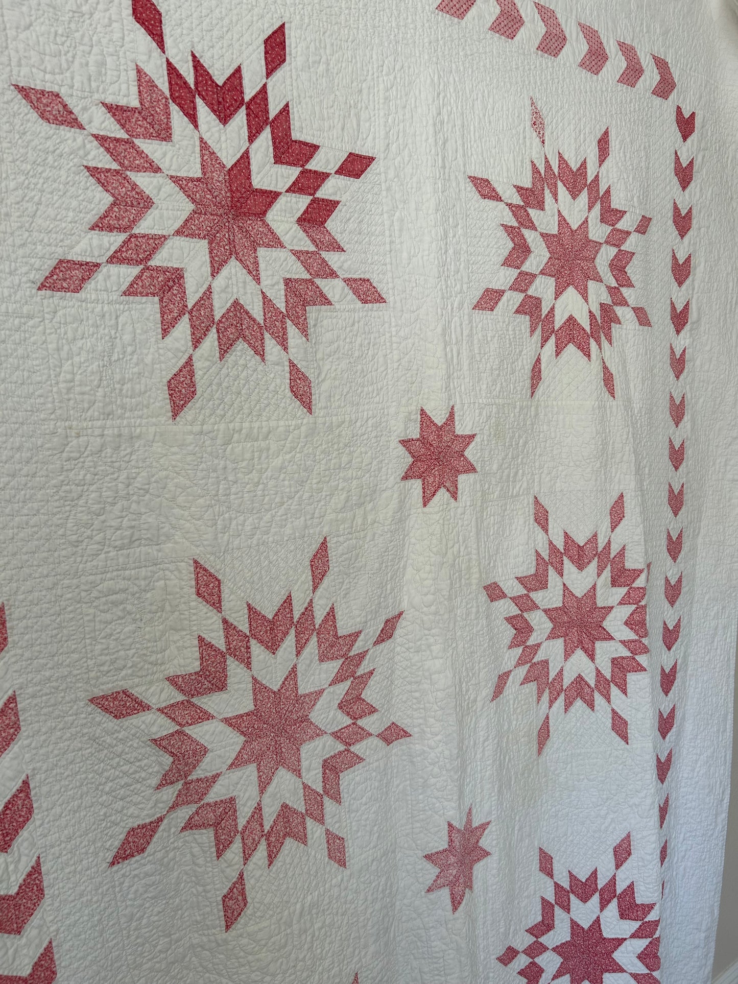 Red Starburst Quilt | Early 1900s