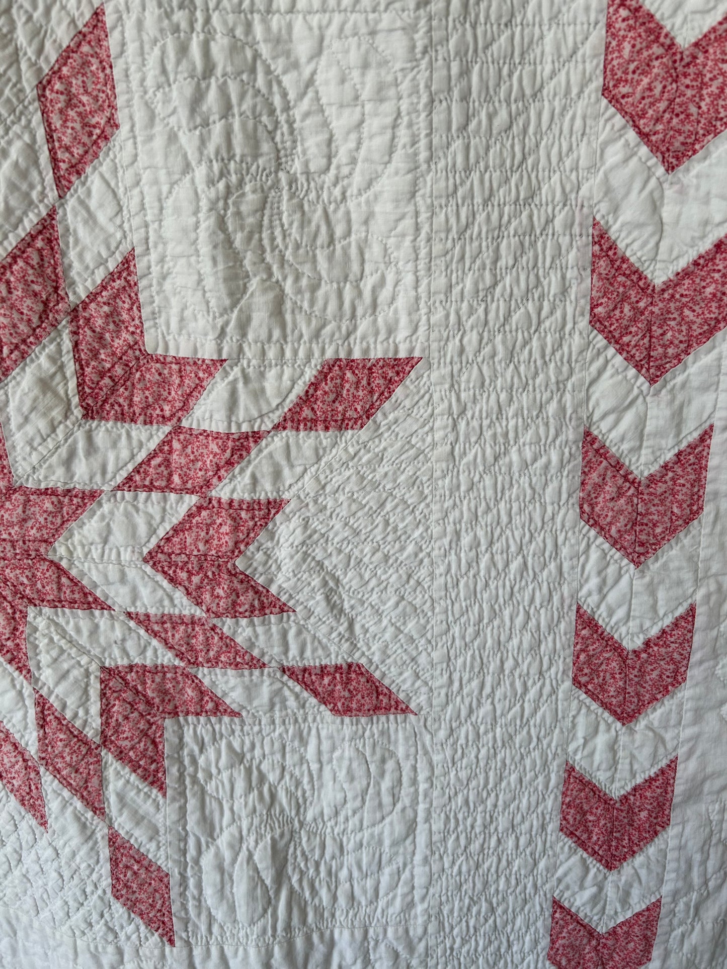 Red Starburst Quilt | Early 1900s