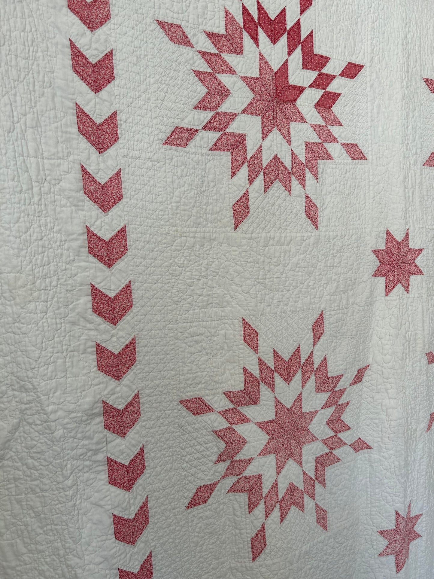 Red Starburst Quilt | Early 1900s