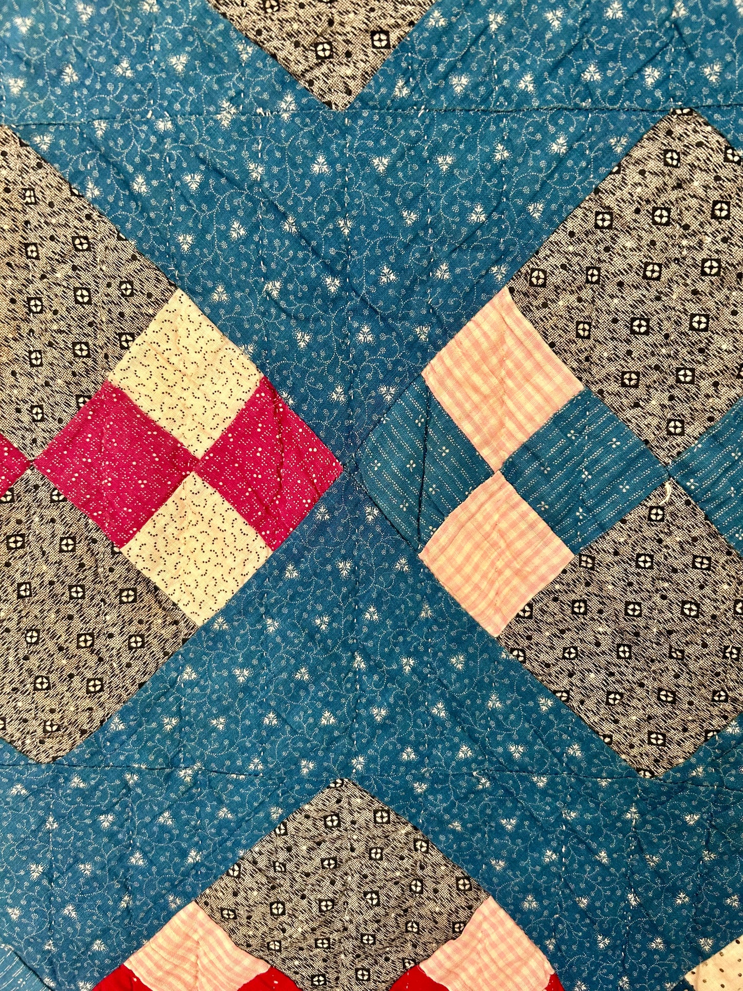Antique Indigo 10 Patch Quilt | 1890s