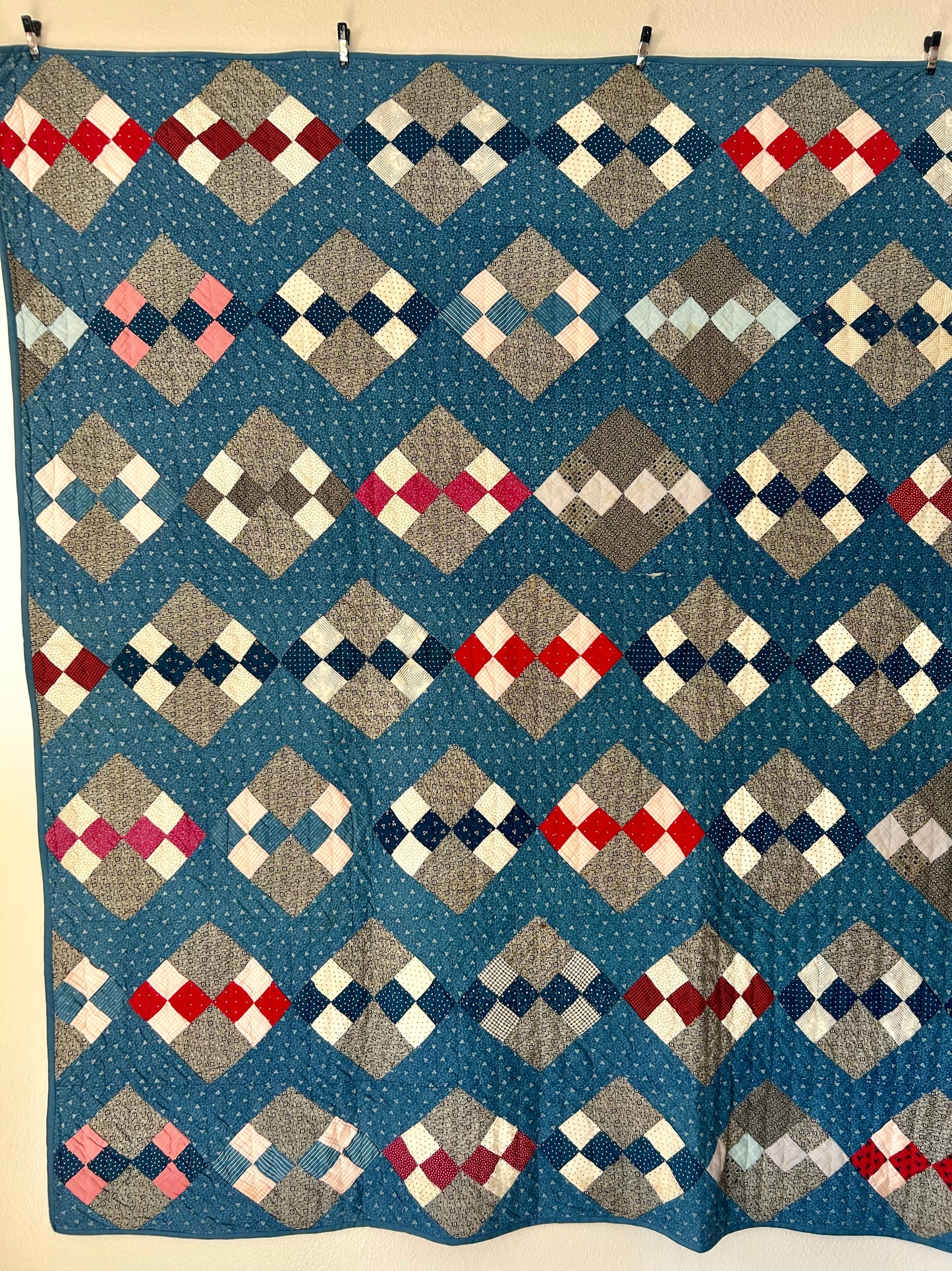 Antique Indigo 10 Patch Quilt | 1890s