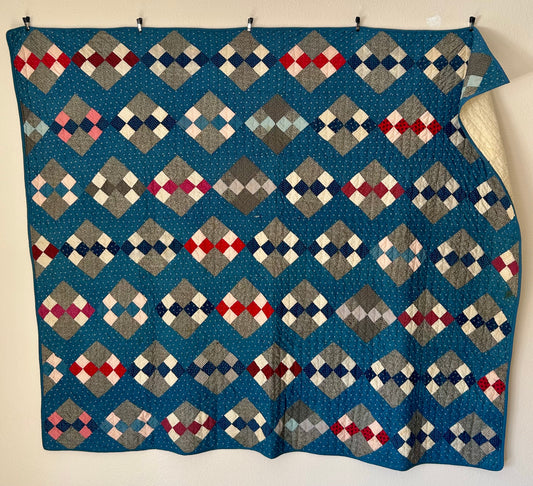 Antique Indigo 10 Patch Quilt | 1890s