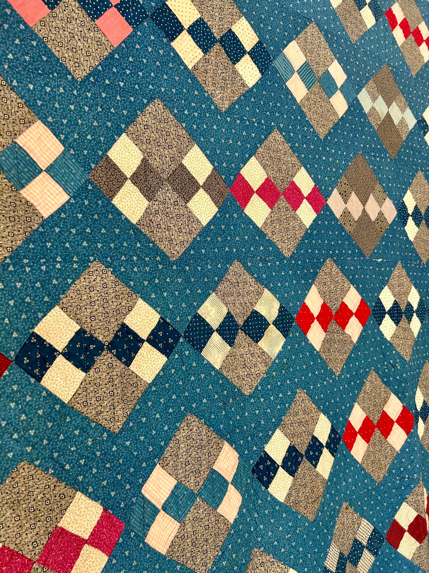 Antique Indigo 10 Patch Quilt | 1890s