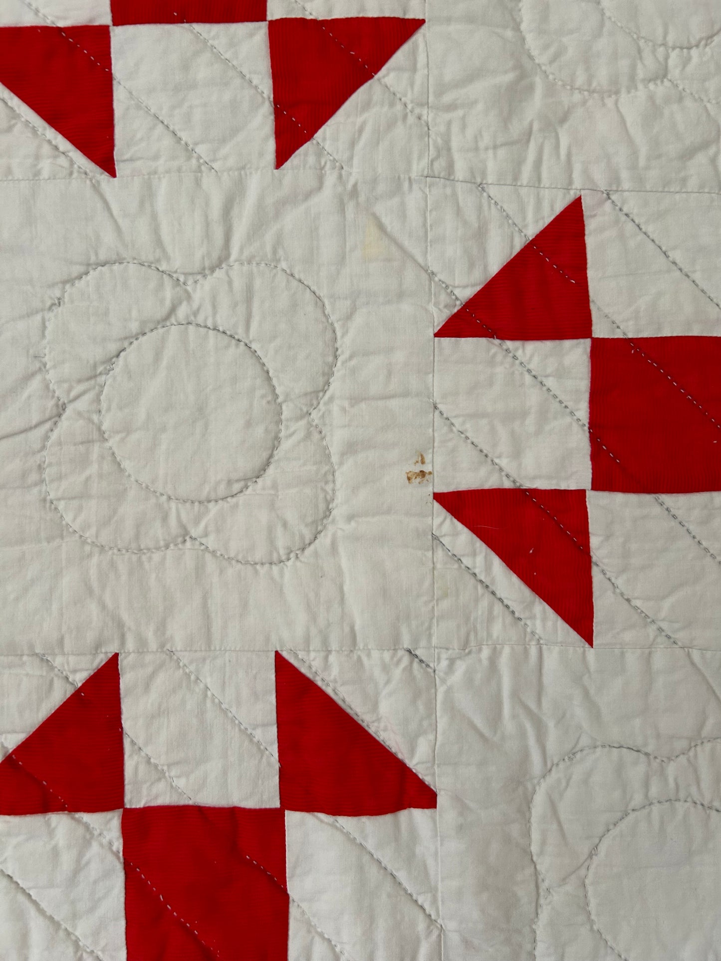Red &amp; White Shoo Fly Quilt