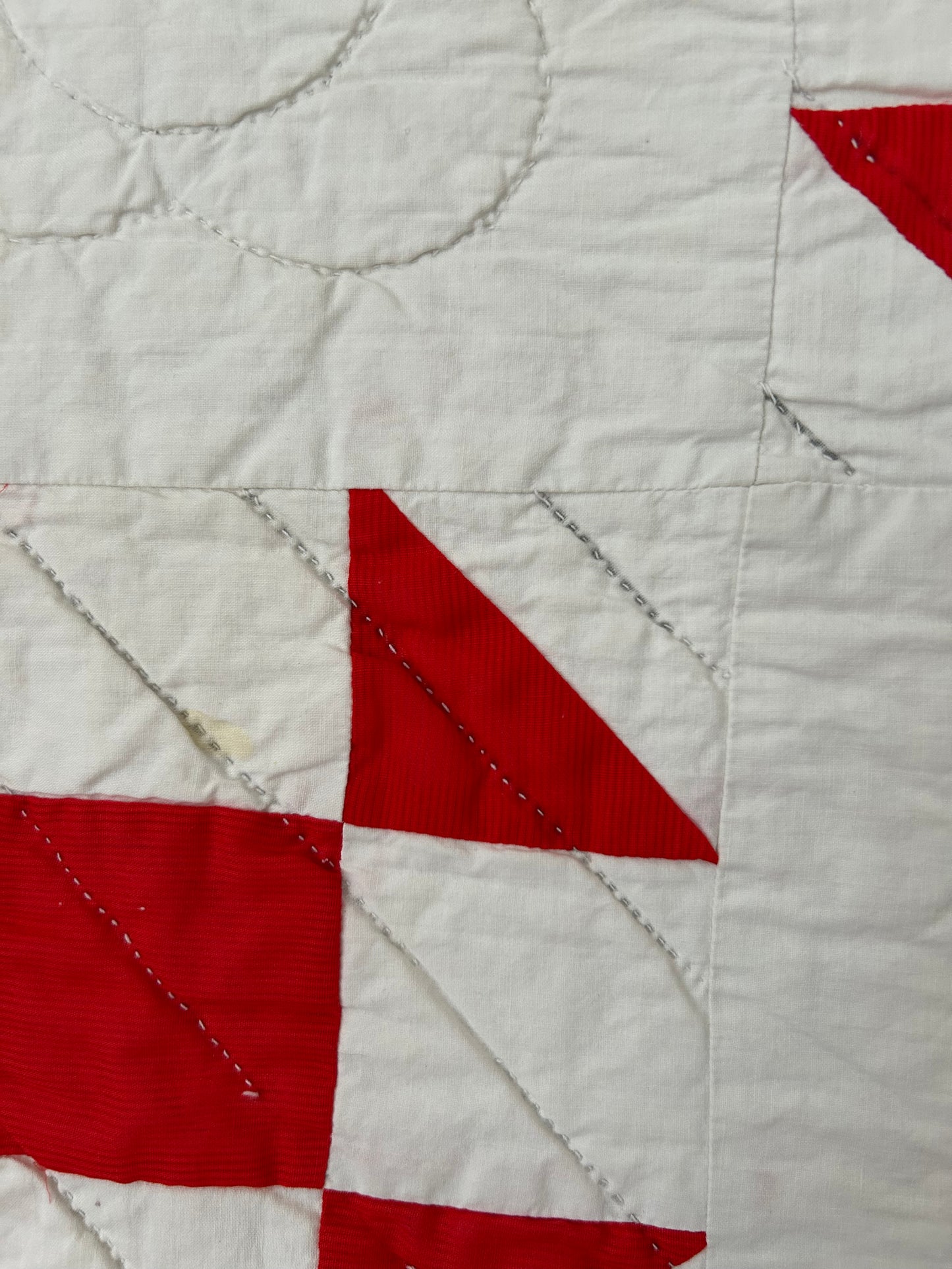 Red &amp; White Shoo Fly Quilt
