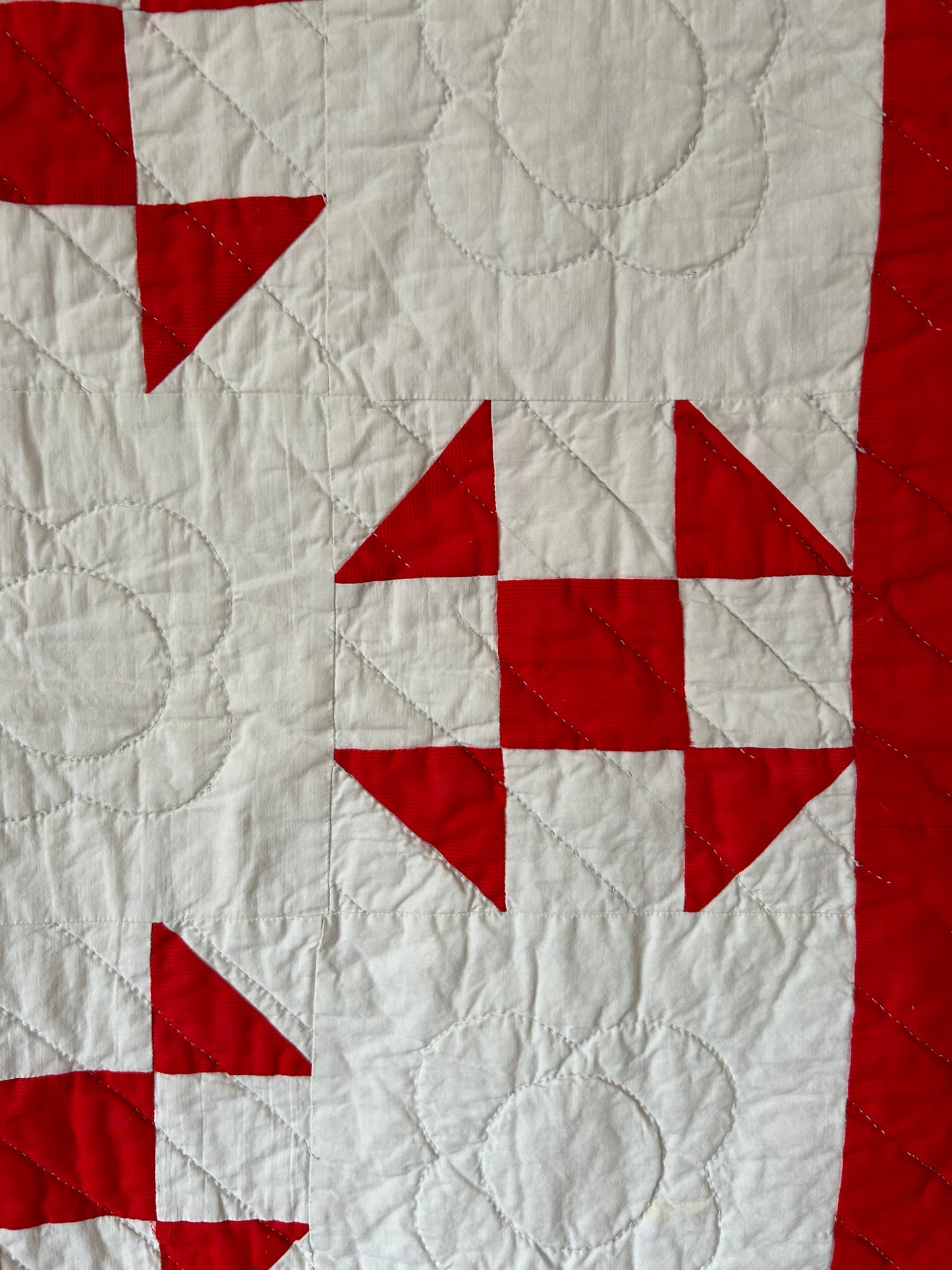 Red &amp; White Shoo Fly Quilt