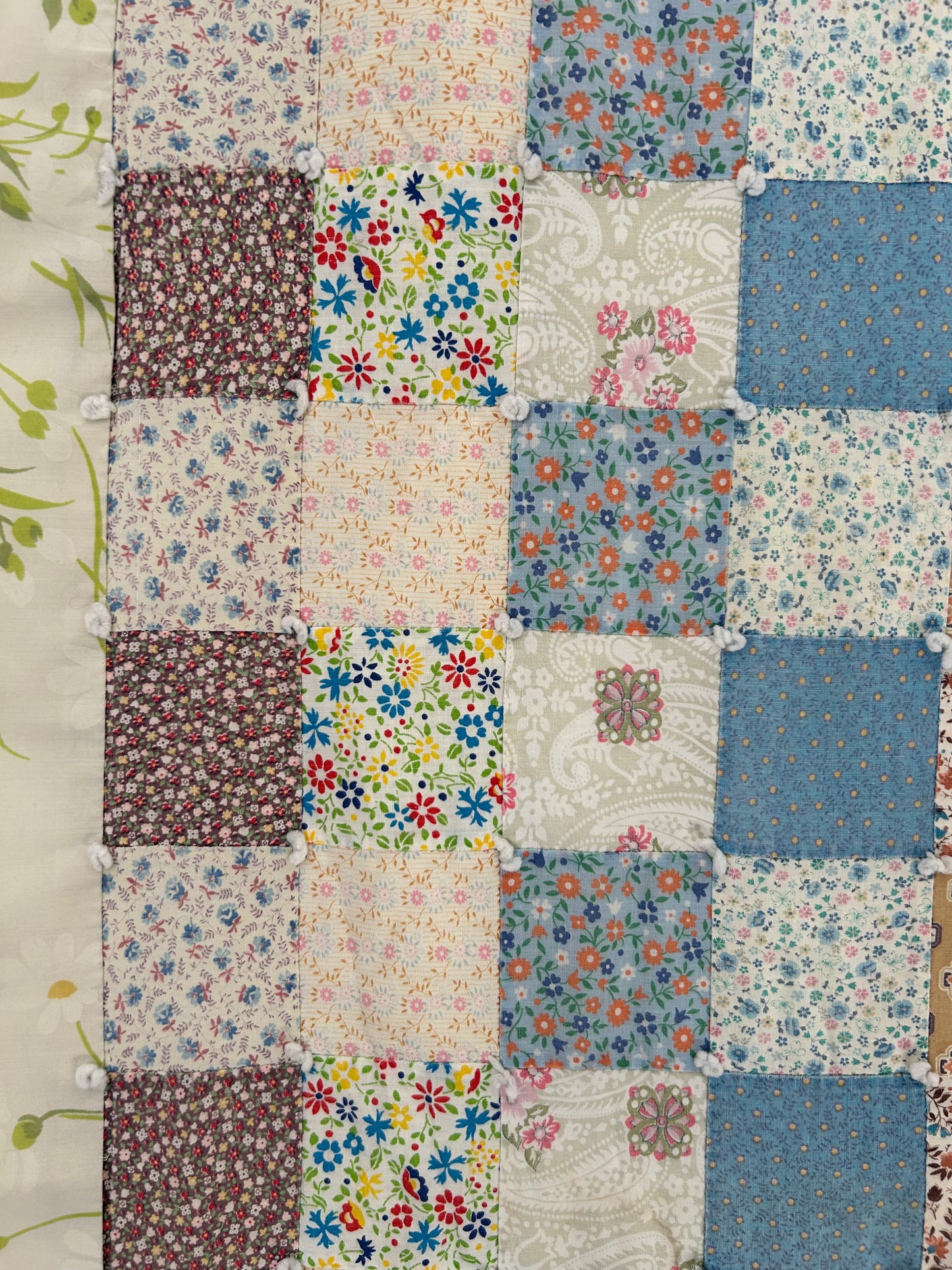 Floral Patchwork Quilt | 1970s