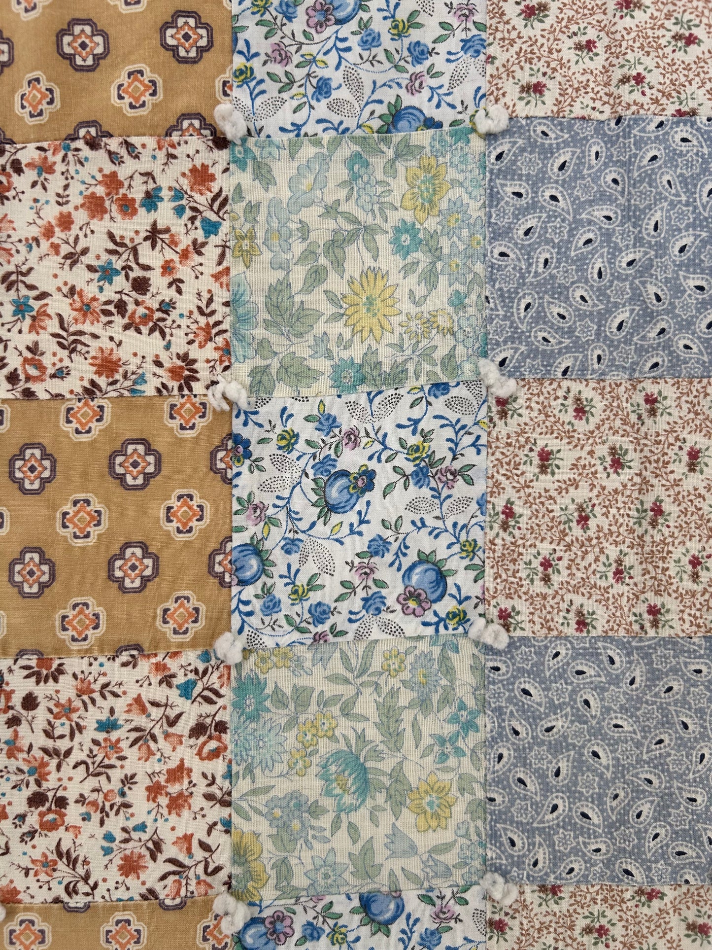 Floral Patchwork Quilt | 1970s