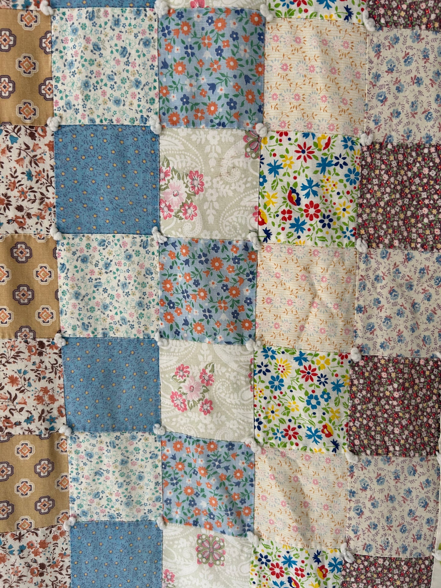 Floral Patchwork Quilt | 1970s