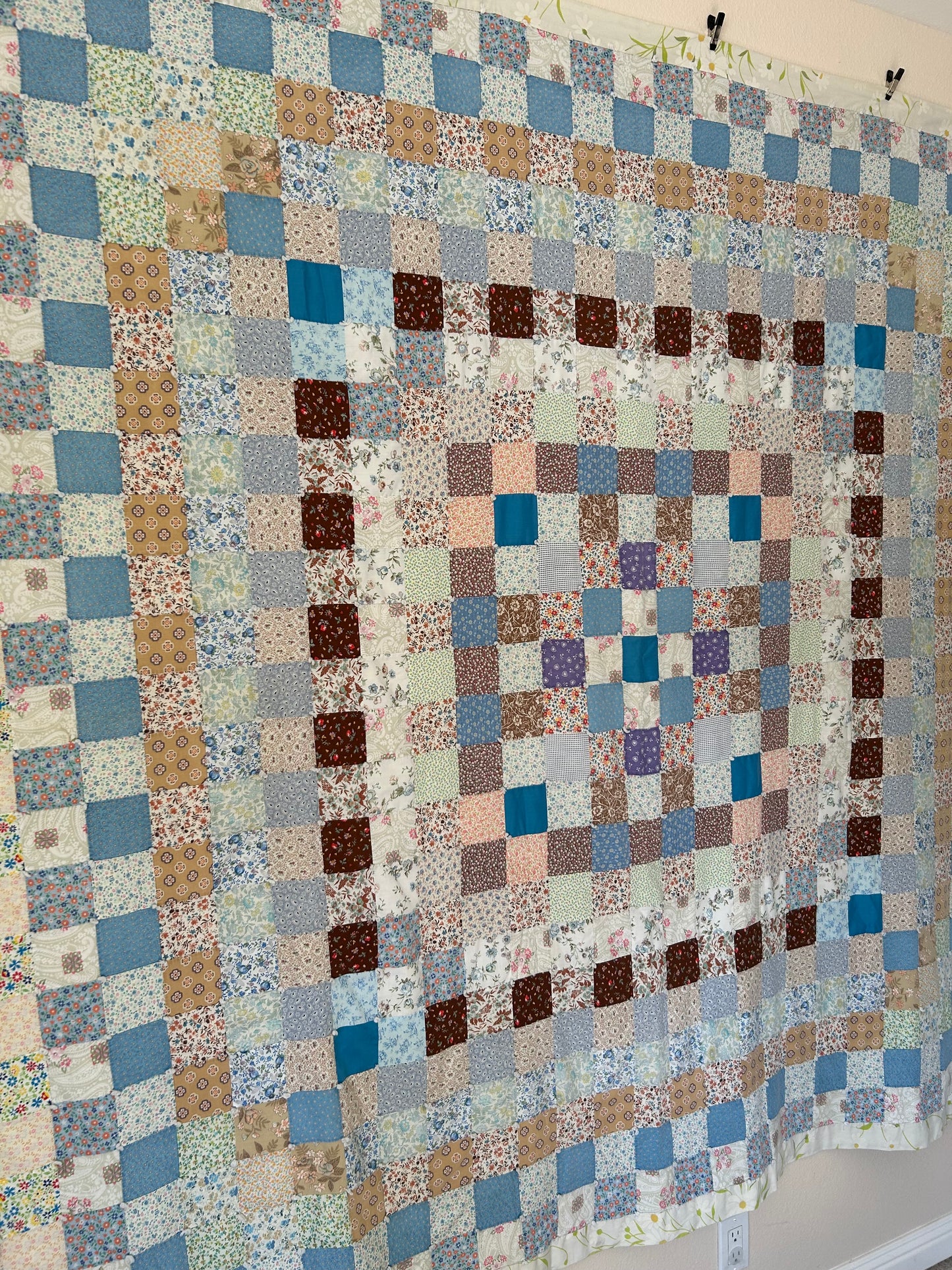 Floral Patchwork Quilt | 1970s