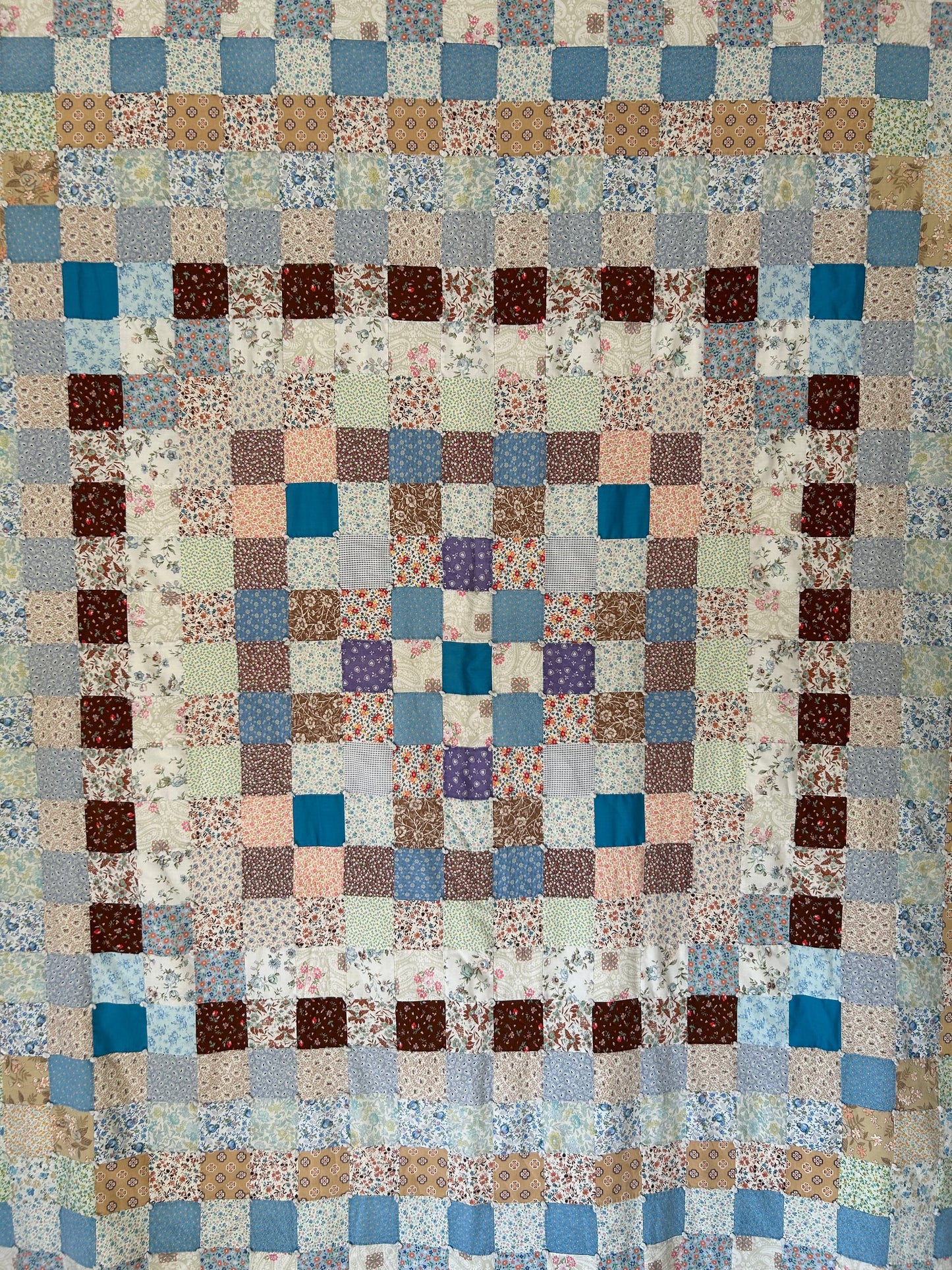 Floral Patchwork Quilt | 1970s