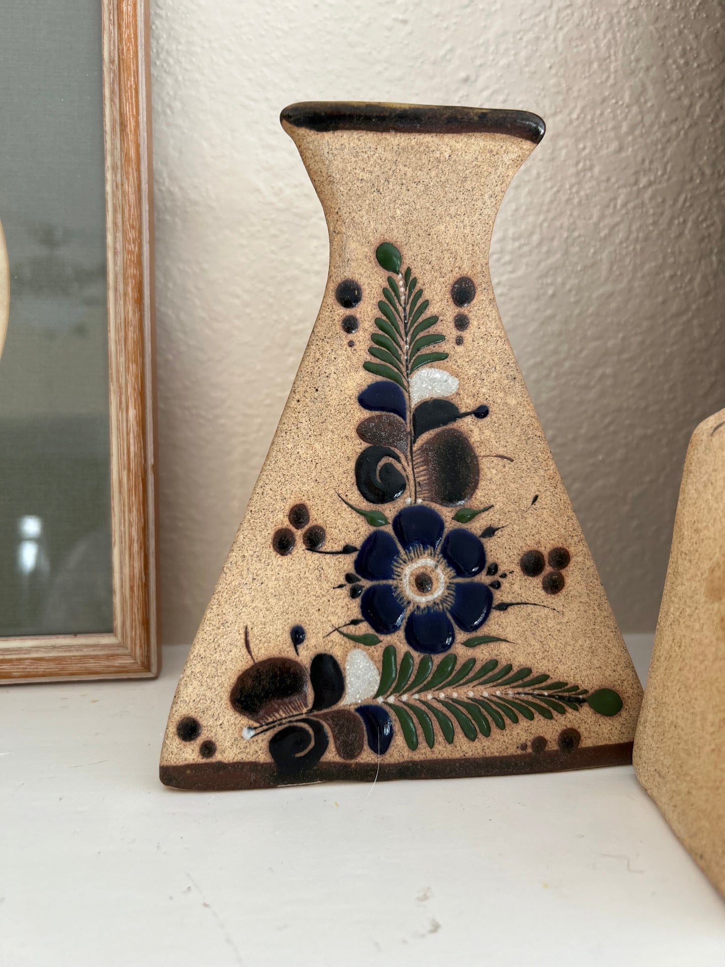 Vintage Tonalá Mexican Ceramic Bud Vase | Large