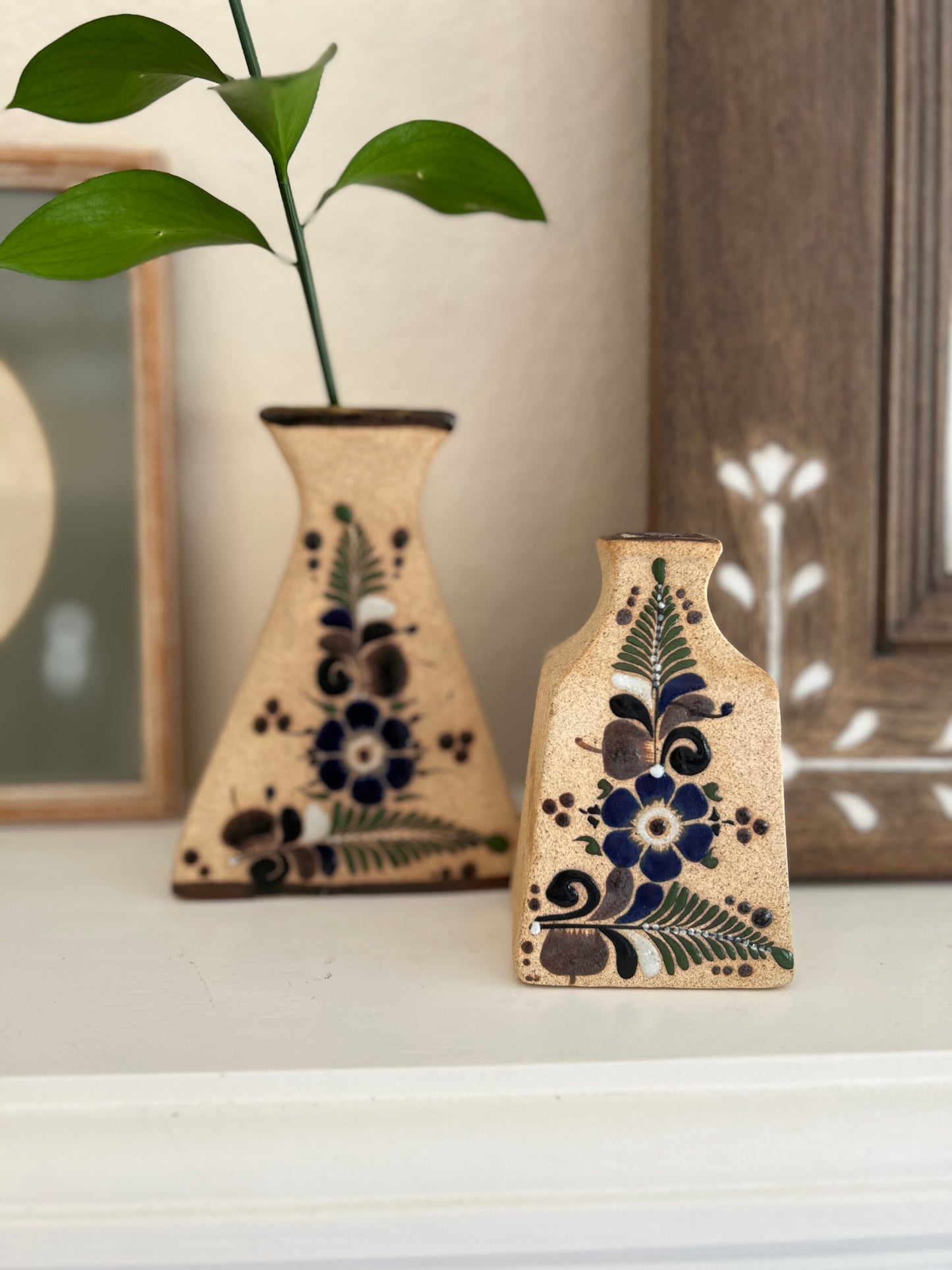 Vintage Tonalá Mexican Ceramic Bud Vase | Small