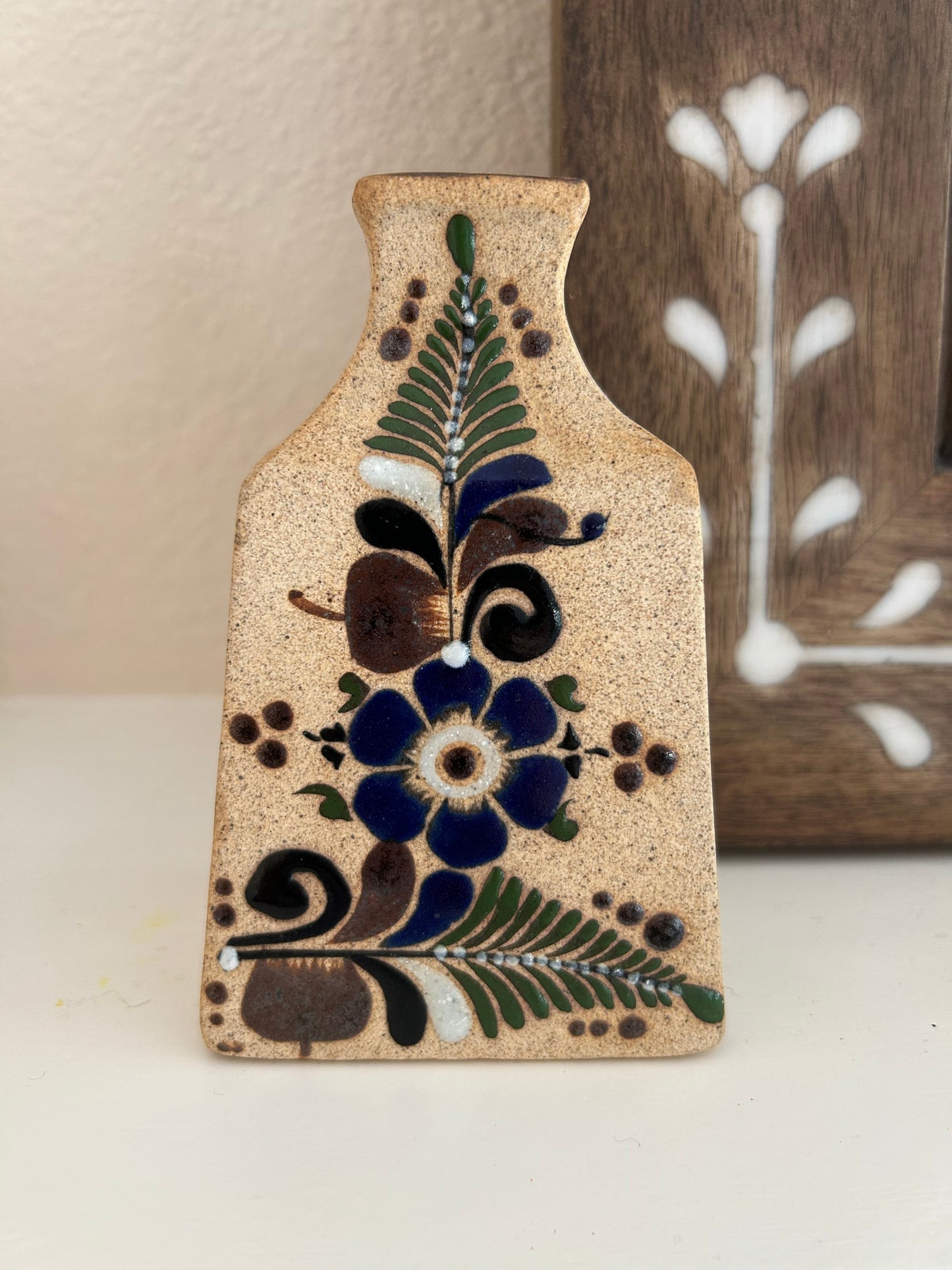 Vintage Tonalá Mexican Ceramic Bud Vase | Small