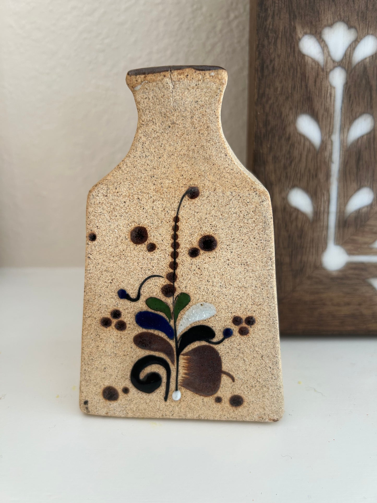 Vintage Tonalá Mexican Ceramic Bud Vase | Small
