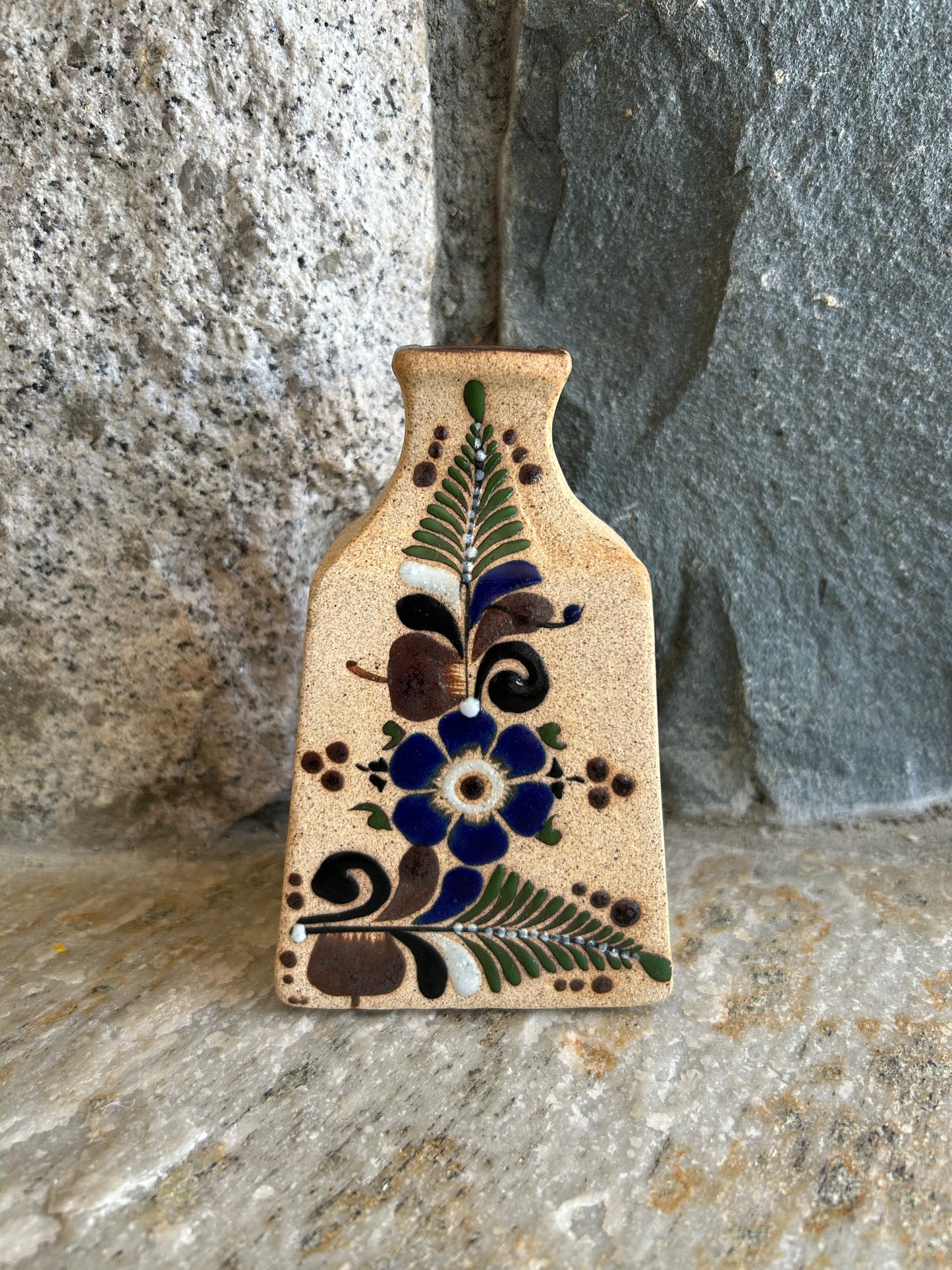 Vintage Tonalá Mexican Ceramic Bud Vase | Small