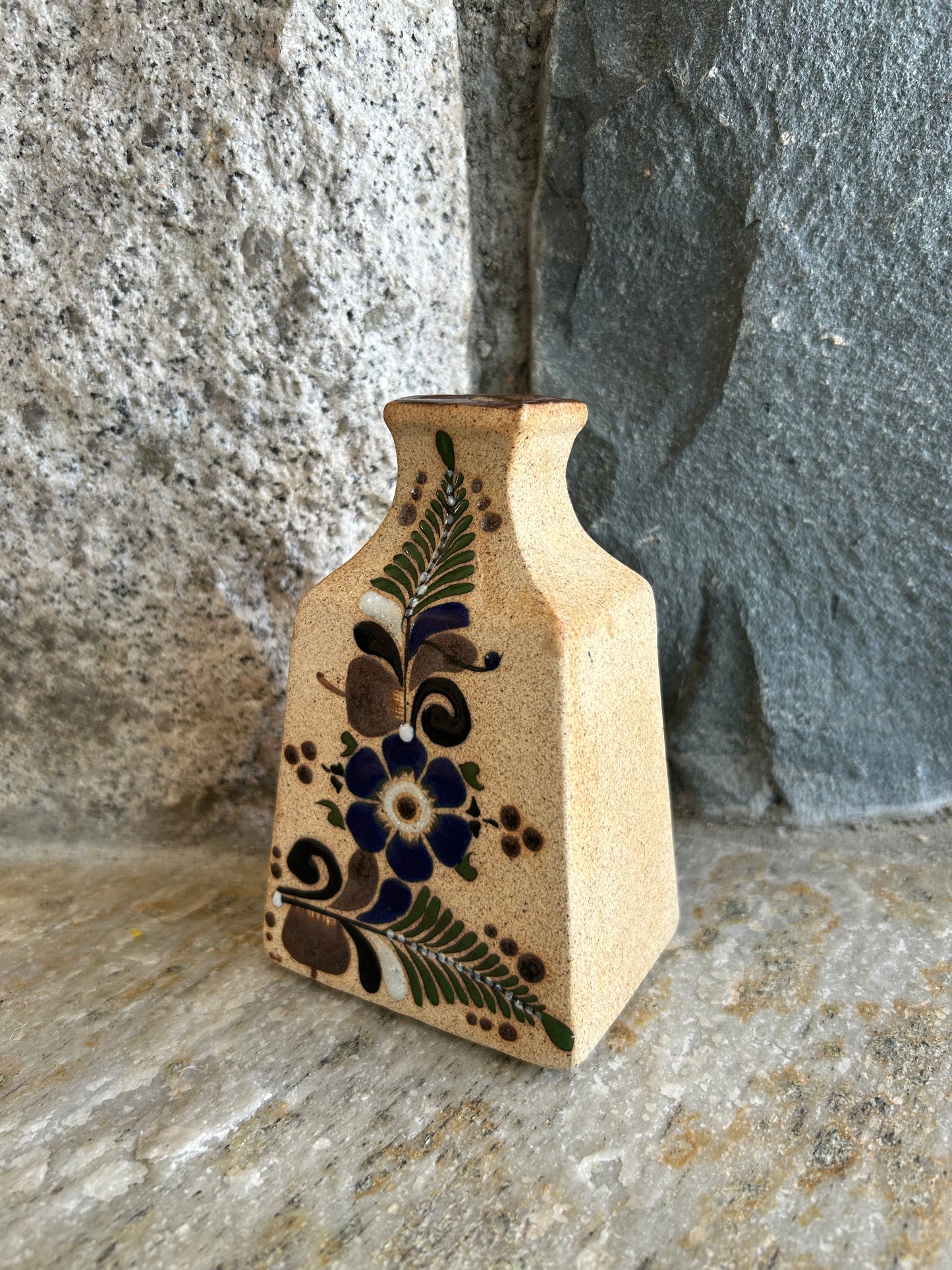 Vintage Tonalá Mexican Ceramic Bud Vase | Small