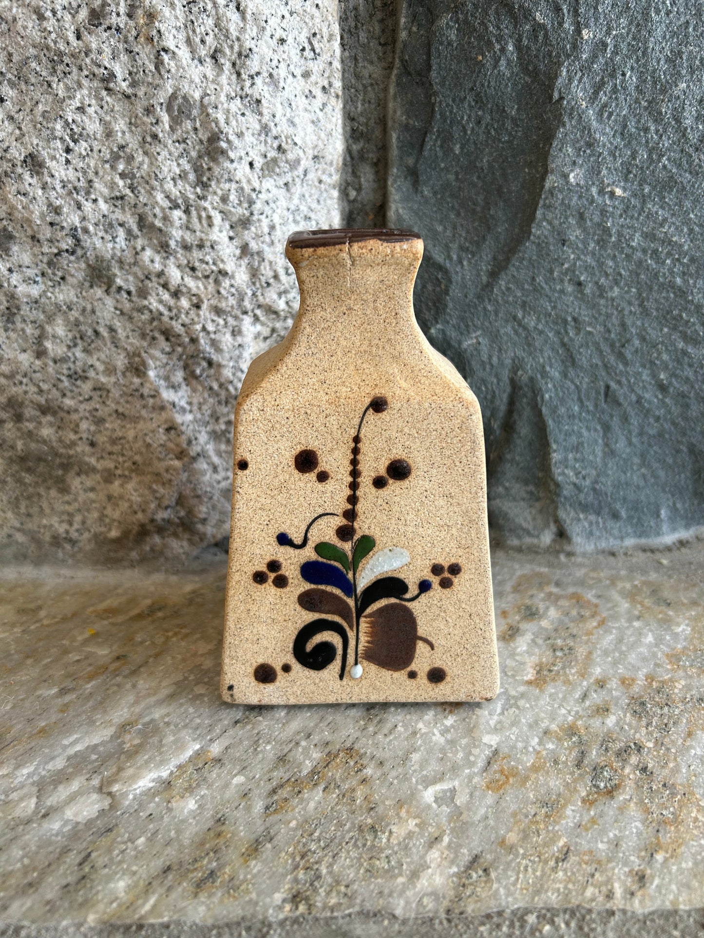 Vintage Tonalá Mexican Ceramic Bud Vase | Small