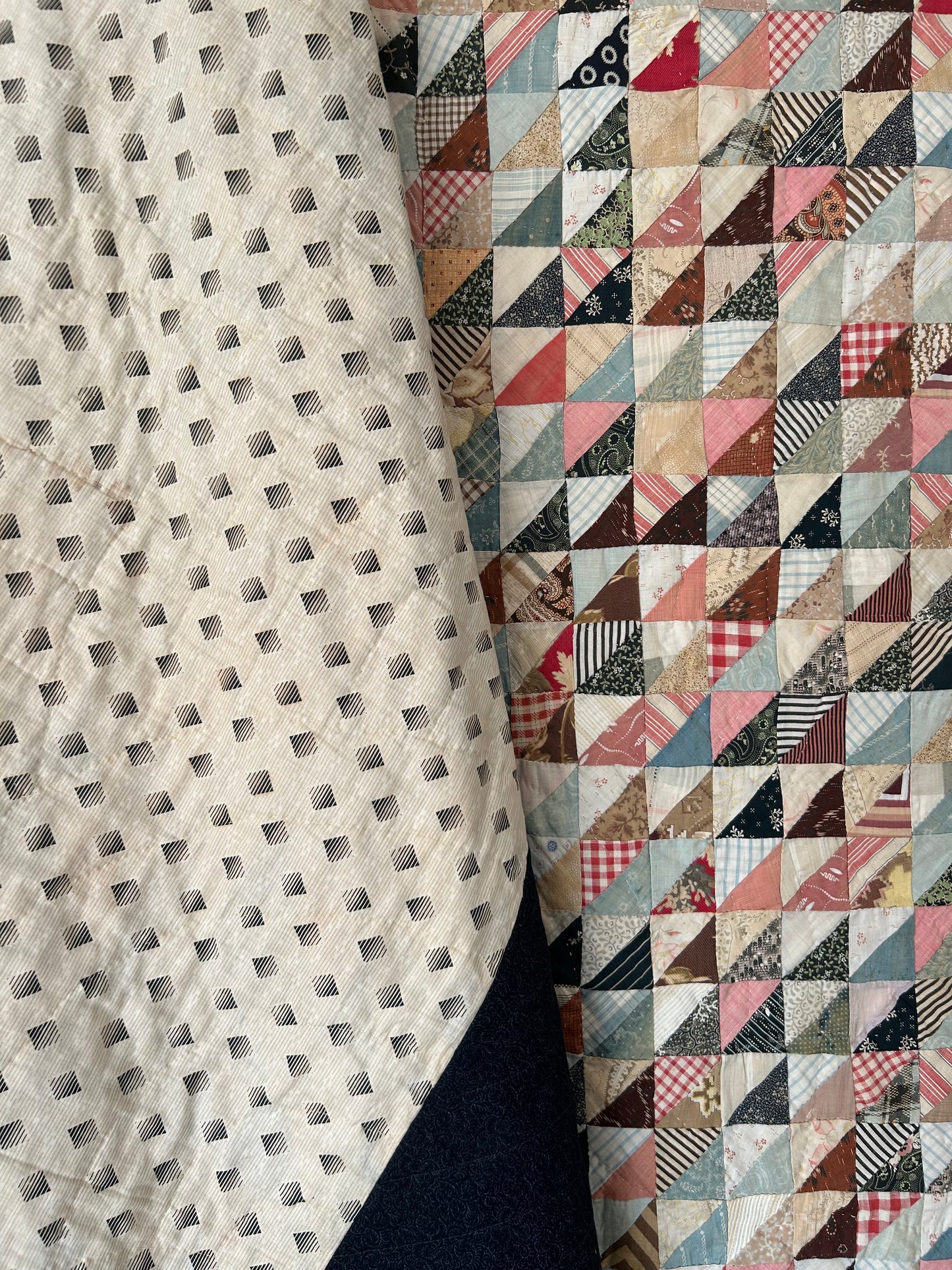 Antique Thousand Pyramids Pattern Quilt | Early 1900s